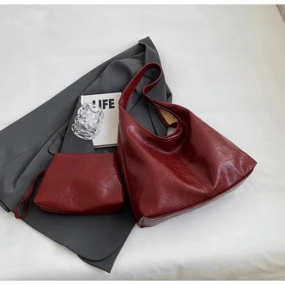 Hobo Bag | Vegan Leather | Large | Bag and Clutch | Shoulder Bag-Grace Aura