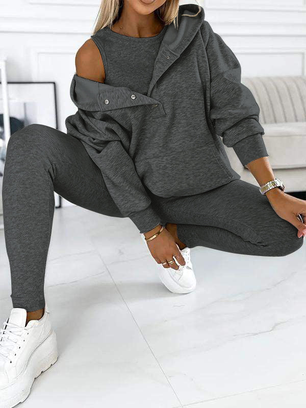 Jogger Set | Oversized Hoodie | Leggings | Loungewear Set | Women's Clothing-Grace Aura