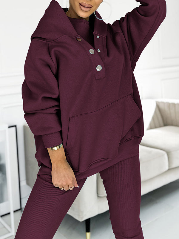 Jogger Set | Oversized Hoodie | Leggings | Loungewear Set | Women's Clothing-Grace Aura