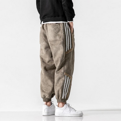 Joggers | Baggy | Elastic Waist | Fleece Joggers | Men's Trousers-Grace Aura