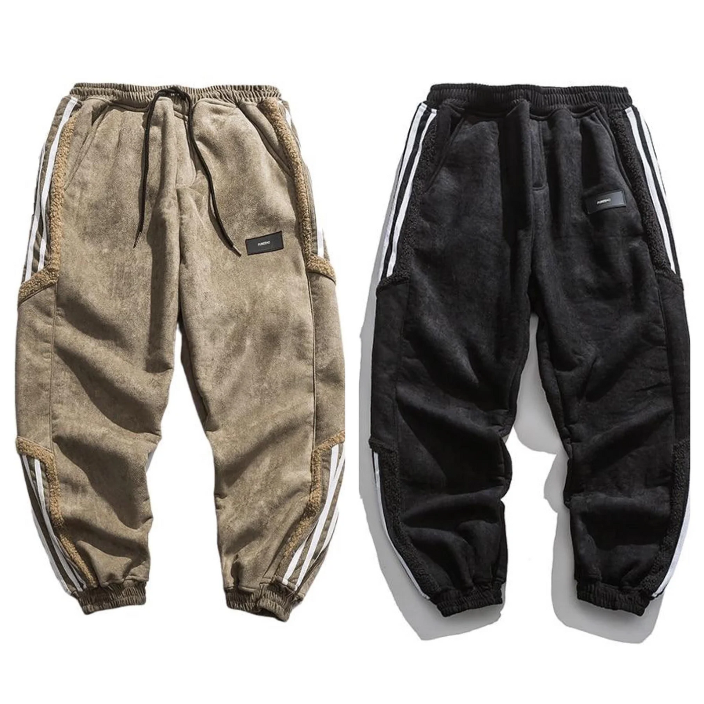 Joggers | Baggy | Elastic Waist | Fleece Joggers | Men's Trousers-Grace Aura