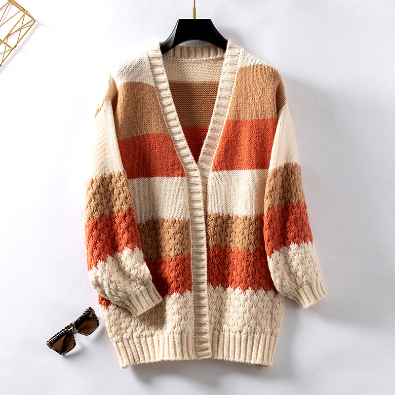 Knit Cardigan - Open - Loose Fit - Oversized Cardigan - Women's Clothing-Grace Aura