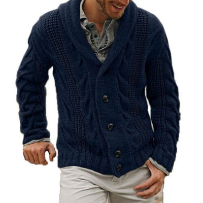 Knitted Cardigan | Button-Up | Chunky | Winter Cardigan | Men's Cardigan-Grace Aura