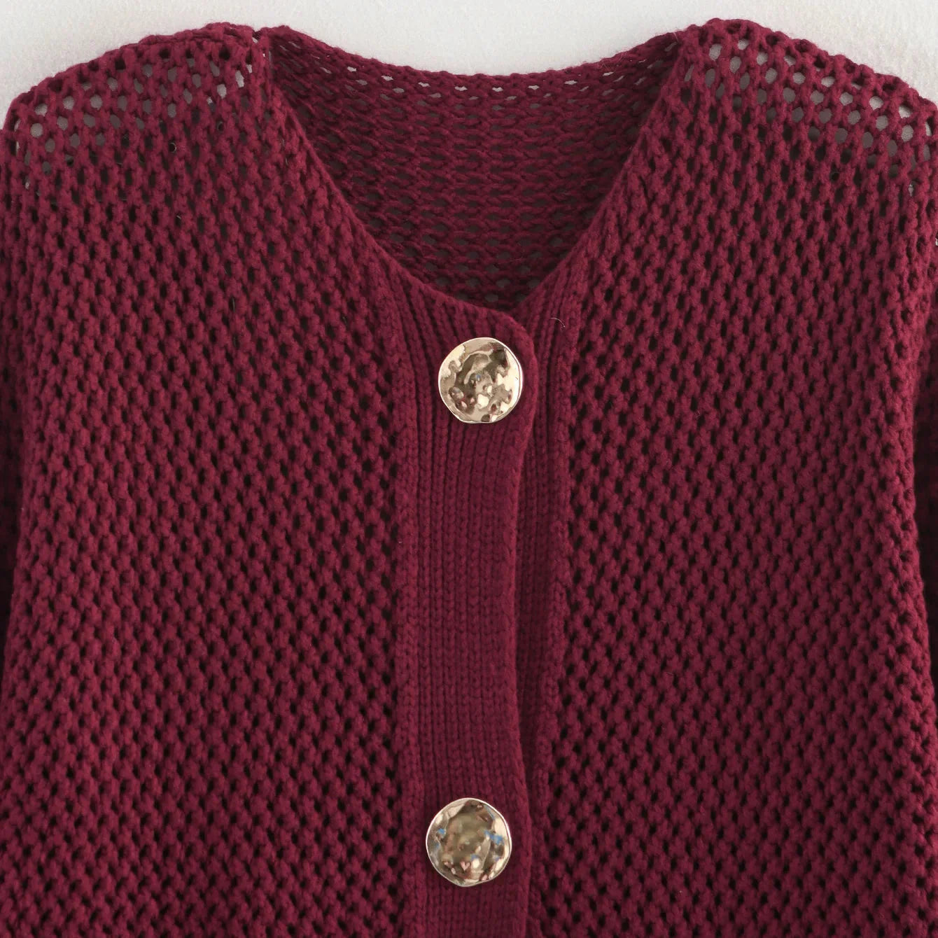 Knitted Cardigan - Warm - Pockets - Button-Up Cardigan - Women's Clothing-Grace Aura