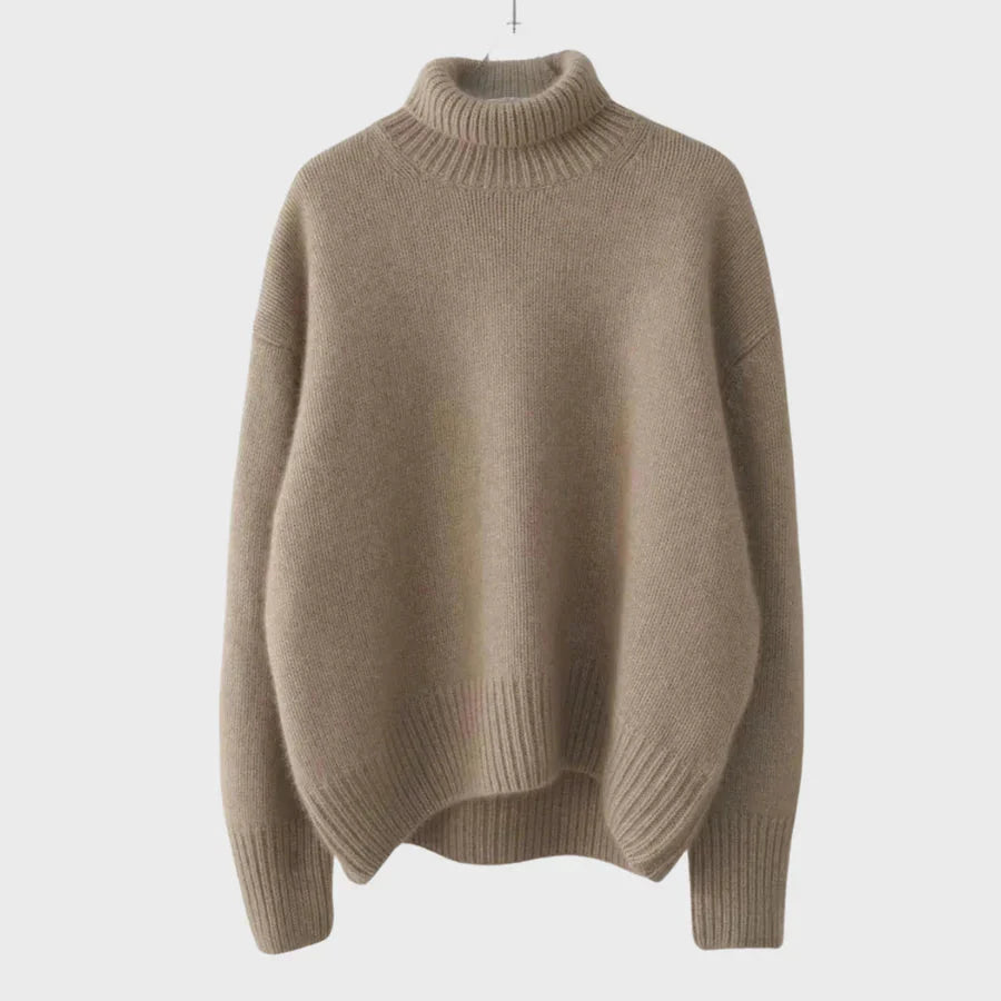 Knitted Jumper | Loose Fit | Turtleneck | Oversized Sweater | Women's Winter Clothes-Grace Aura