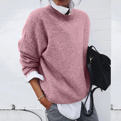 Knitted Sweater | Loose Fit | Crew Neck | Oversized Sweater | Women's Jumper-Grace Aura