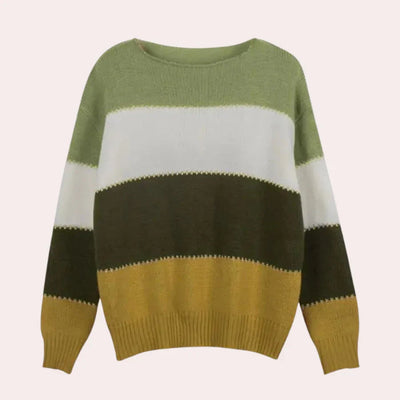 Knitted Sweater | Loose | Striped | Winter Sweater | Ladies Knitwear-Grace Aura