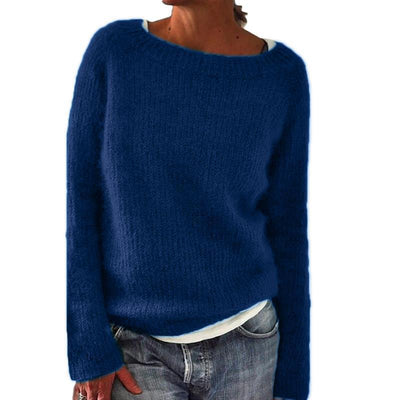 Knitted Sweater | Warm | Boat Neck | Knitwear | Women's Jumper-Grace Aura