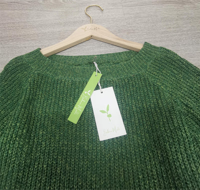 Knitted Sweater | Warm | Green | Pullover | Women's Knitwear-Grace Aura