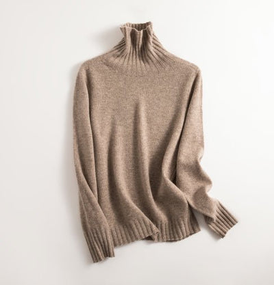 Knitted Sweater | Warm | Seamless | Turtlenek | Wool Sweater-Grace Aura