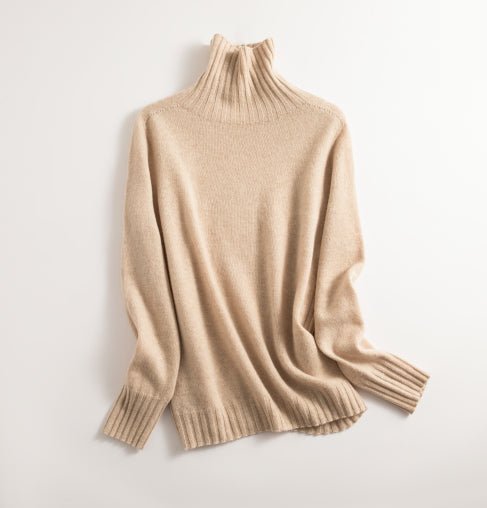 Knitted Sweater | Warm | Seamless | Turtlenek | Wool Sweater-Grace Aura