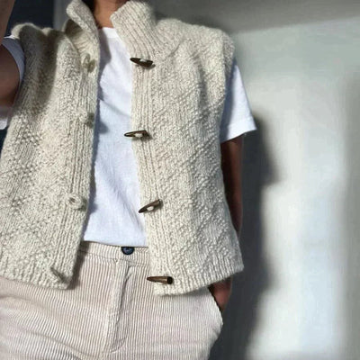 Knitted Vest | Sleeveless | Vintage | Bodywarmer | Sweater Vest Women-Grace Aura