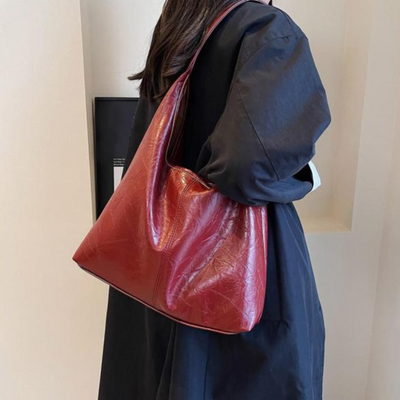 Leather Bag - Large - Leatherette - Shoulder Bag - Women's Handbag-Grace Aura