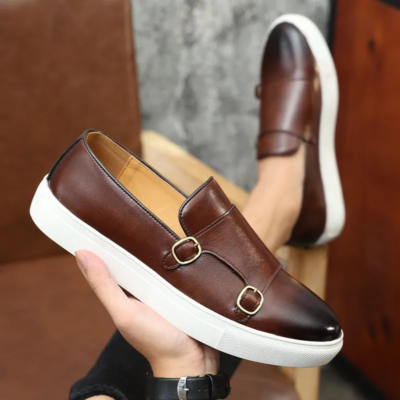 Leather Shoes | Comfortable | Slip-On | Loafers | Men's Shoes-Grace Aura