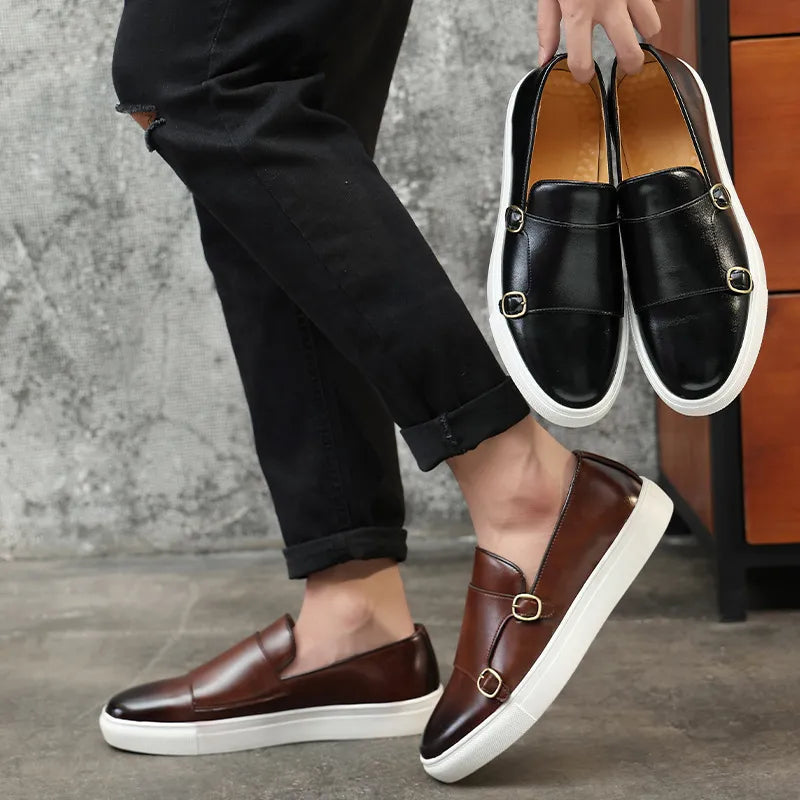 Leather Shoes | Comfortable | Slip-On | Loafers | Men's Shoes-Grace Aura