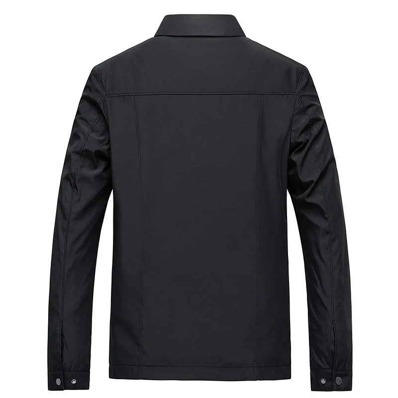 Lightweight Jacket - Men's Thin Zip-Up Harrington Jacket for Autumn-Grace Aura