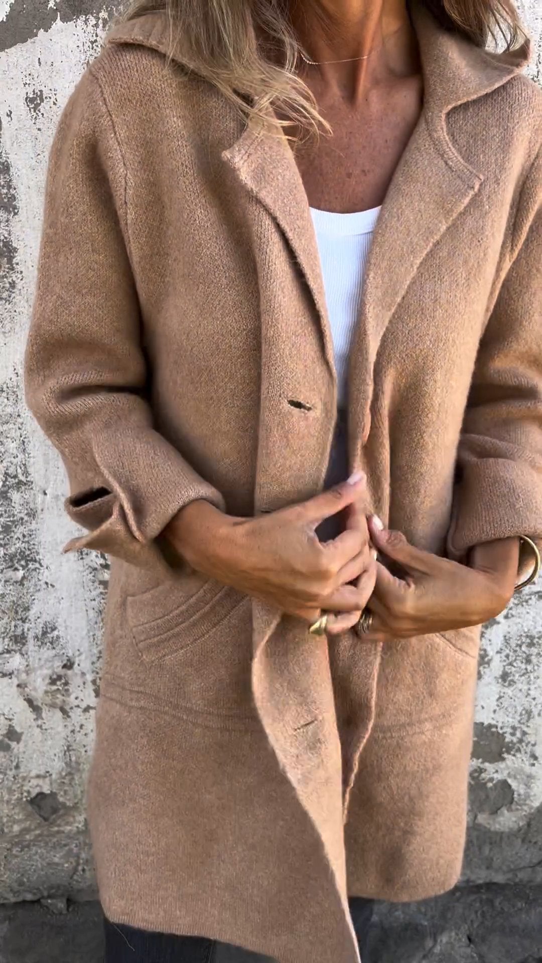 Long Coat - Button-Up - Autumn - Cardigan Jacket - Women's Jackets -Grace Aura