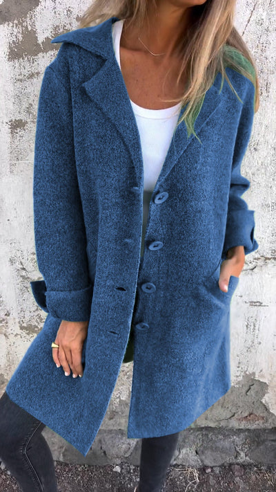 Long Coat - Button-Up - Autumn - Cardigan Jacket - Women's Jackets -Grace Aura