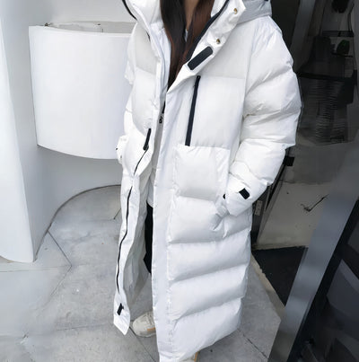 Long Puffer Coat | Warm | Hooded | Down Coats | Long Winter Coat Women-Grace Aura