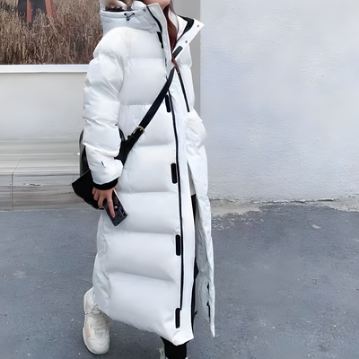 Long Puffer Coat | Warm | Hooded | Long Down Jacket | Padded Long Coat Womens-Grace Aura