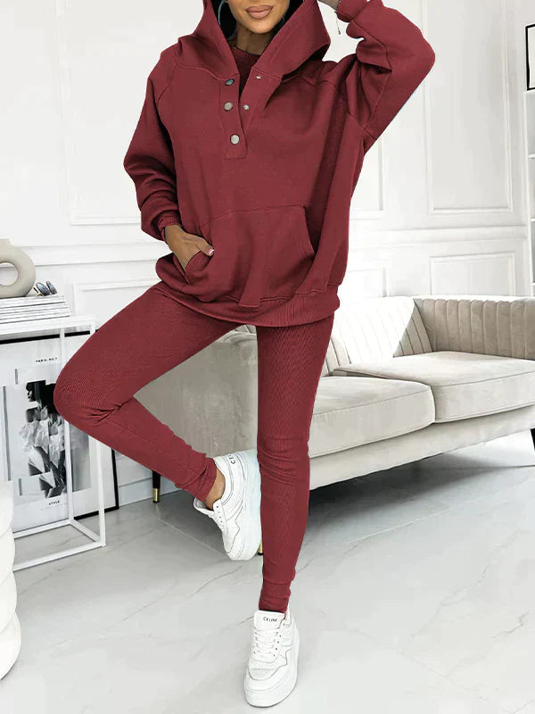 Loungewear Set | Hooded | Two-Piece | Sweatsuit | Women's Jogger Set-Grace Aura