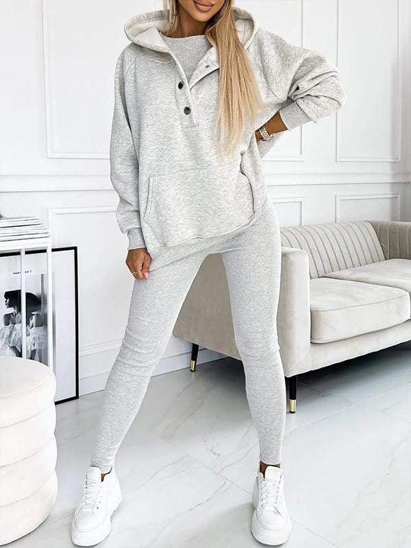 Loungewear Set | Hooded | Two-Piece | Sweatsuit | Women's Jogger Set-Grace Aura