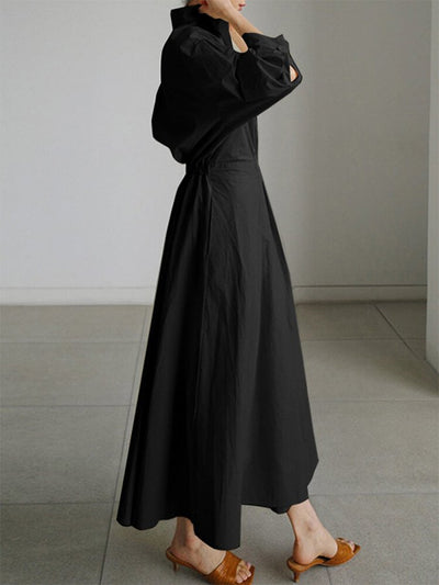 Maxi Dress | Elegant | V-Neck | Long Sleeve Dress | Long Dress-Grace Aura