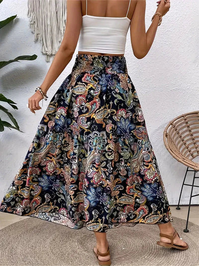 Maxi Skirt - Patterned-Grace Aura