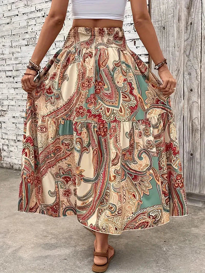 Maxi Skirt - Patterned-Grace Aura