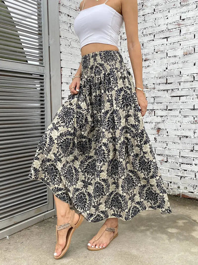 Maxi Skirt - Patterned-Grace Aura