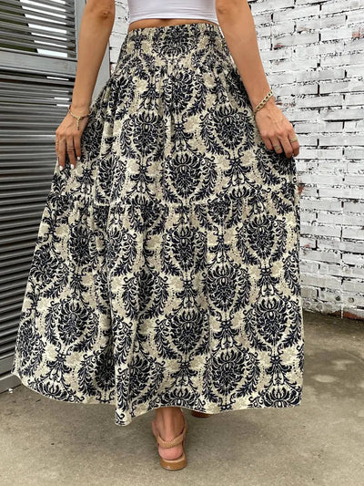 Maxi Skirt - Patterned-Grace Aura