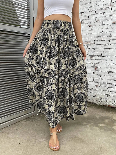 Maxi Skirt - Patterned-Grace Aura