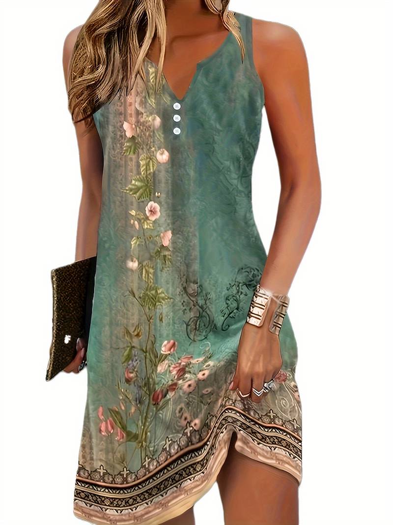 Mini Dress | Sleeveless | Loose Fit | Boho Dress | Summer Dress-Grace Aura