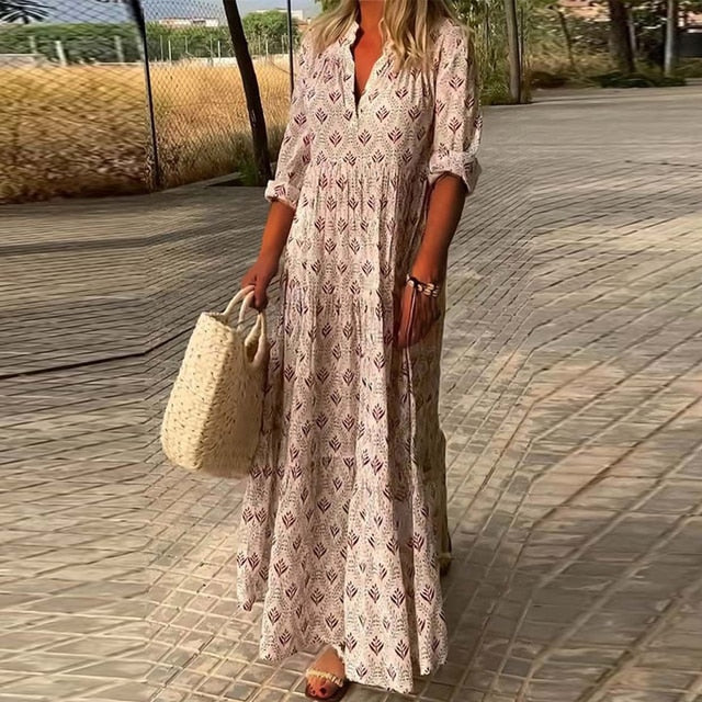 Olivia - Summer Dress for Bohemian and Beach Ladieswear Collection-Grace Aura