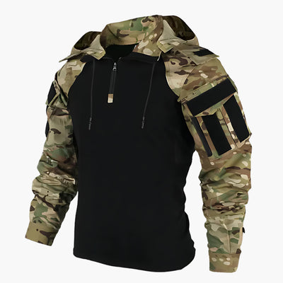 Outdoor Jacket | Half Zip | Hooded | Tactical Jacket | Men's Jacket-Grace Aura