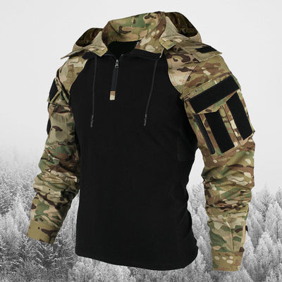 Outdoor Jacket | Half Zip | Hooded | Tactical Jacket | Men's Jacket-Grace Aura