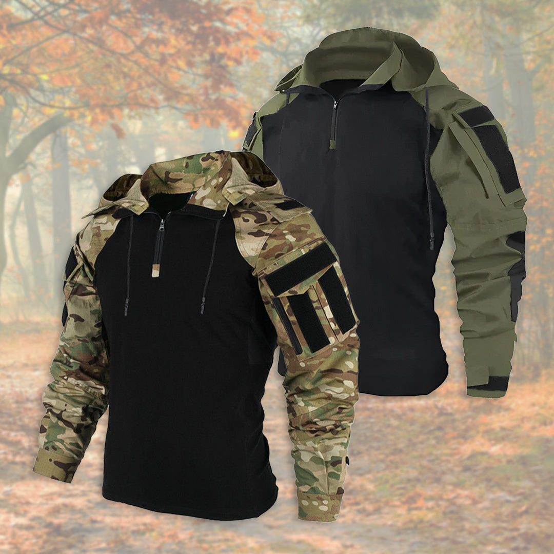 Outdoor Jacket | Half Zip | Hooded | Tactical Jacket | Men's Jacket-Grace Aura