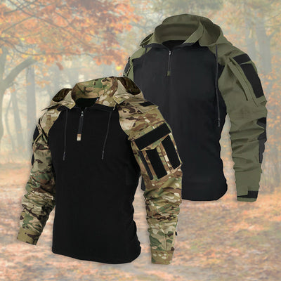 Outdoor Jacket | Half Zip | Hooded | Tactical Jacket | Men's Jacket-Grace Aura