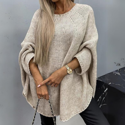 Oversized Sweater - Loose Fit - Comfy - Knitted Jumper - Women's Knitwear-Grace Aura