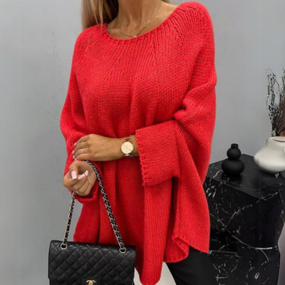 Oversized Sweater - Loose Fit - Comfy - Knitted Jumper - Women's Knitwear-Grace Aura