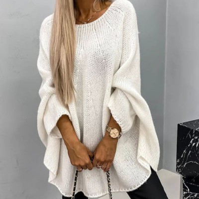 Oversized Sweater - Loose Fit - Comfy - Knitted Jumper - Women's Knitwear-Grace Aura