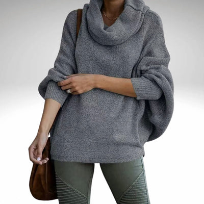 Oversized Sweater | Turtleneck | Batwing Sleeve | Knitted Jumper | Women's Knitwear-Grace Aura