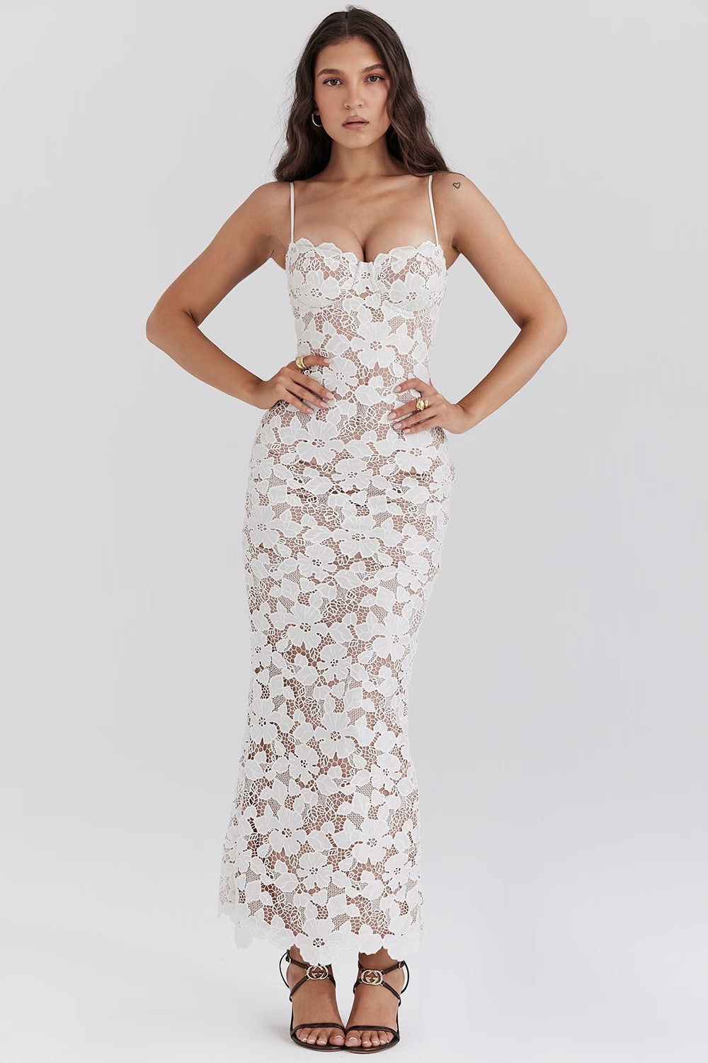 Pearl Blossom Maxi Dress-Grace Aura