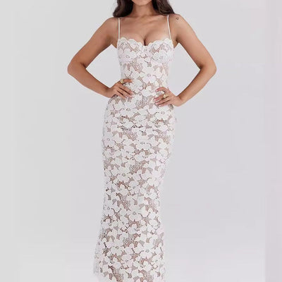 Pearl Blossom Maxi Dress-Grace Aura