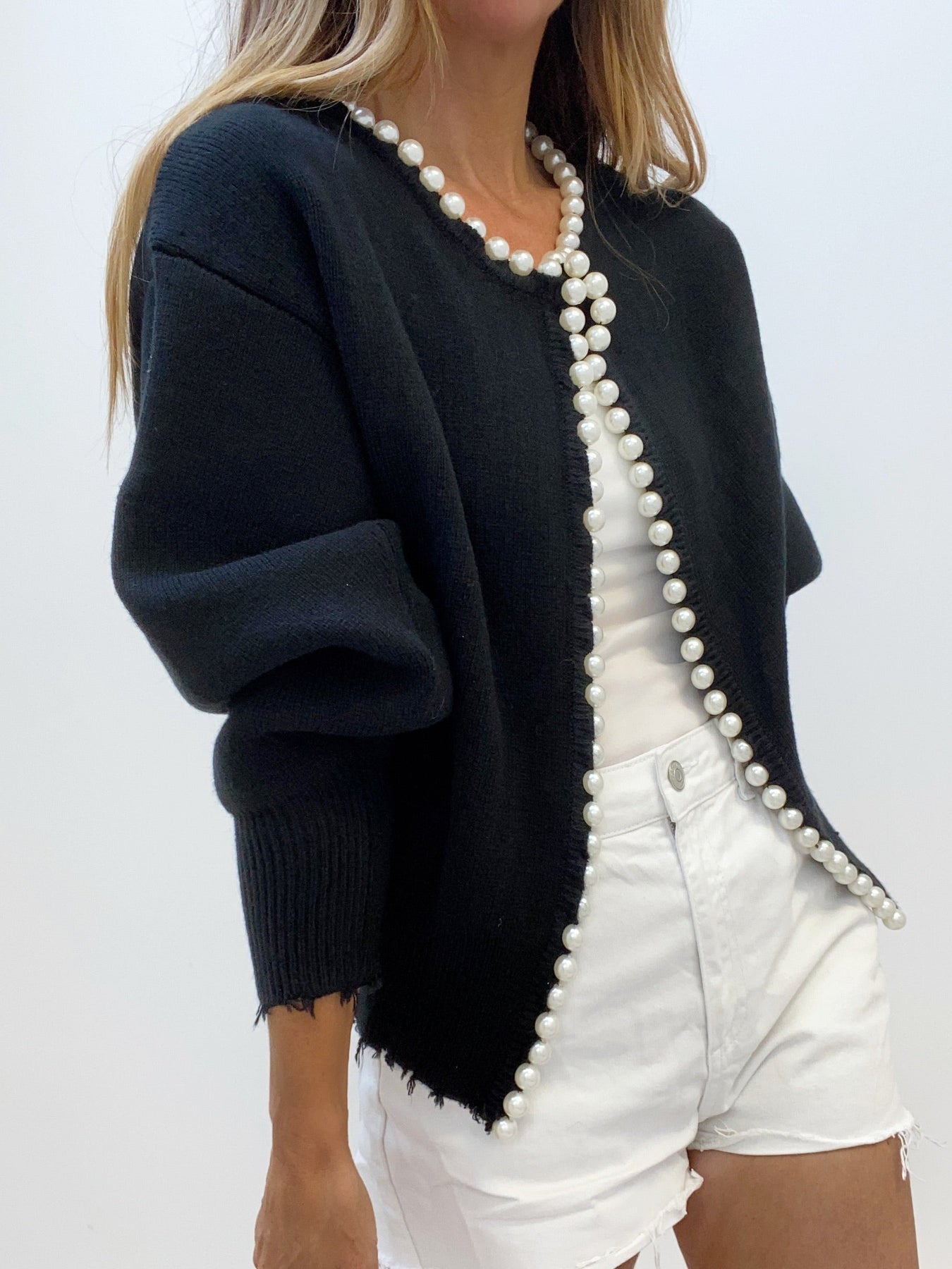 Pearl Cardigan | Chic | Loose Fit | Knit Cardigan | Women's Cardigan-Grace Aura