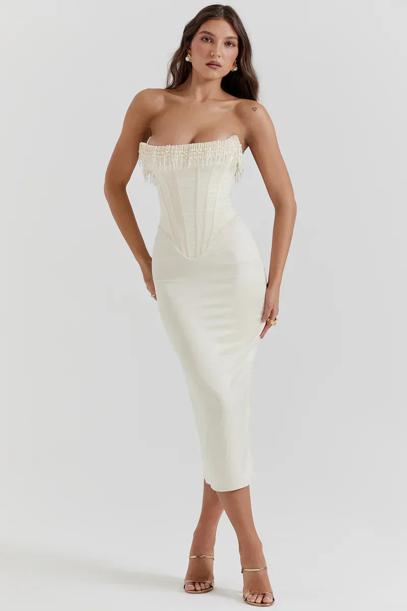 Pearl Luxe Maxi Dress-Grace Aura