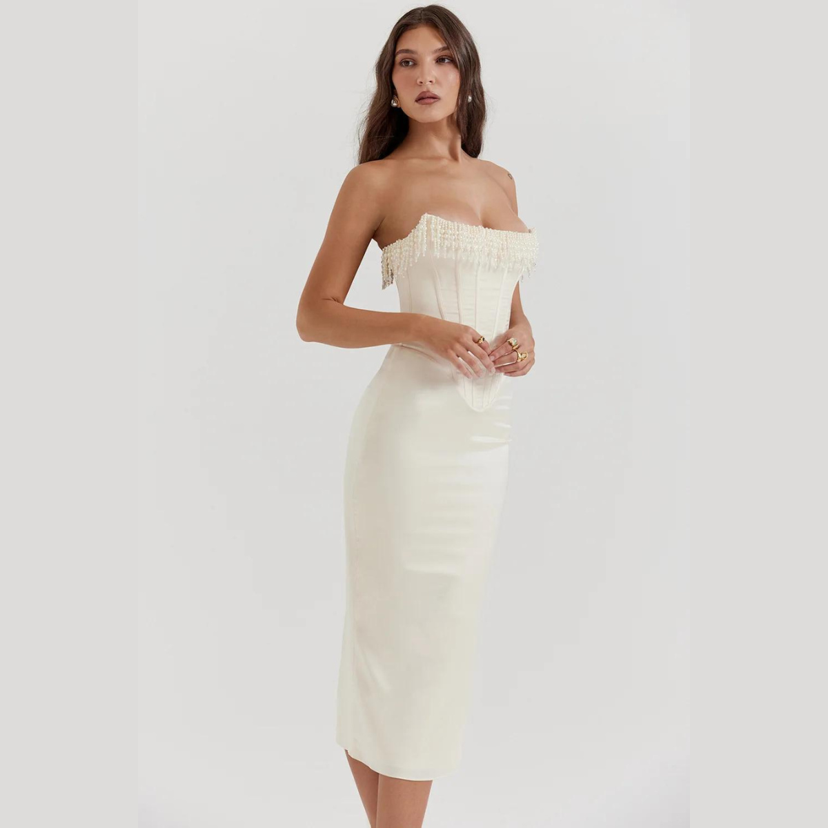 Pearl Luxe Maxi Dress-Grace Aura