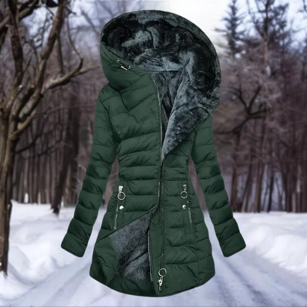 Puffer Jacket - Hooded - Fleece Lined - Down Jacket - Women's Winter Coats and Jackets -Grace Aura