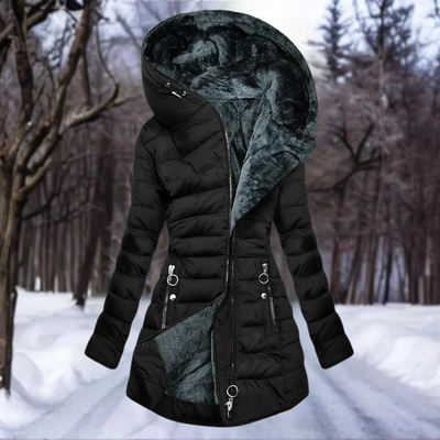 Puffer Jacket - Hooded - Fleece Lined - Down Jacket - Women's Winter Coats and Jackets -Grace Aura