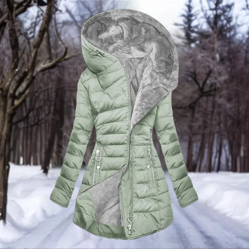 Puffer Jacket - Hooded - Fleece Lined - Down Jacket - Women's Winter Coats and Jackets -Grace Aura